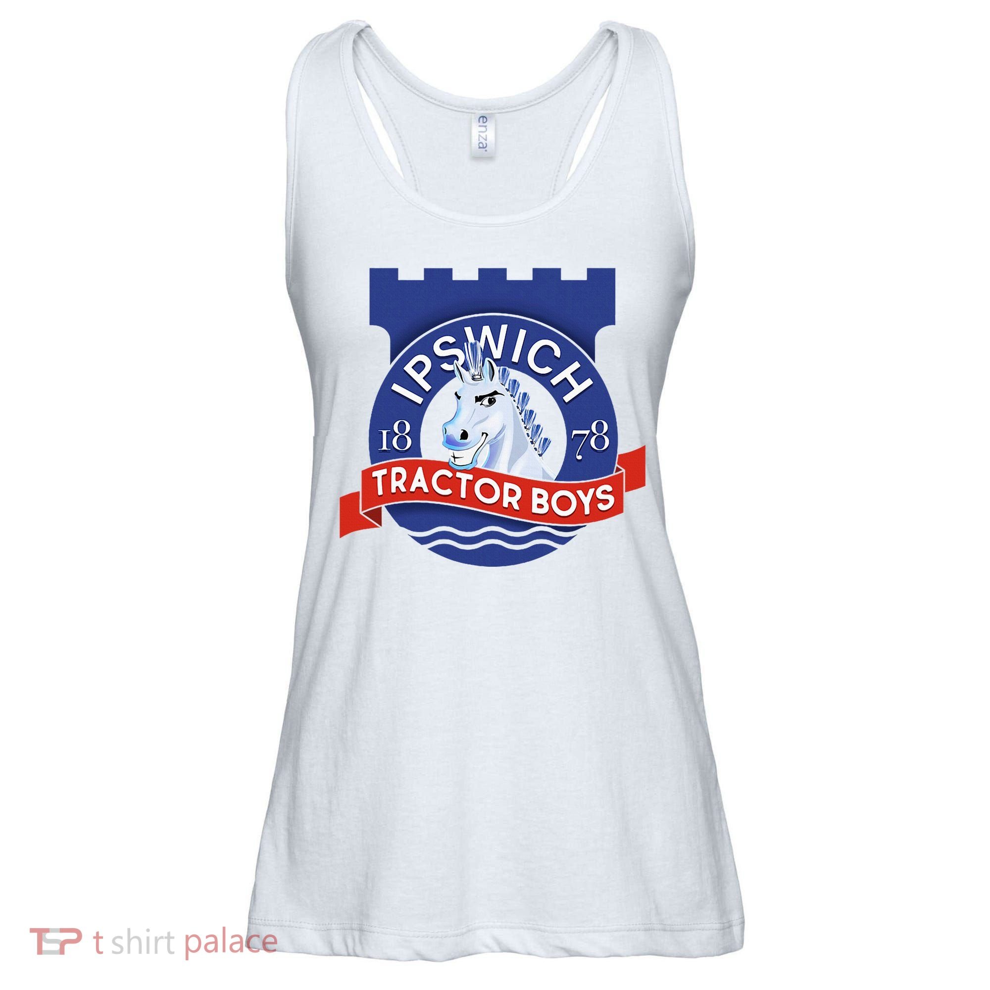 Ipswich Town Fan Tractor Suffolk Punch Badge Ladies Essential Flowy Tank