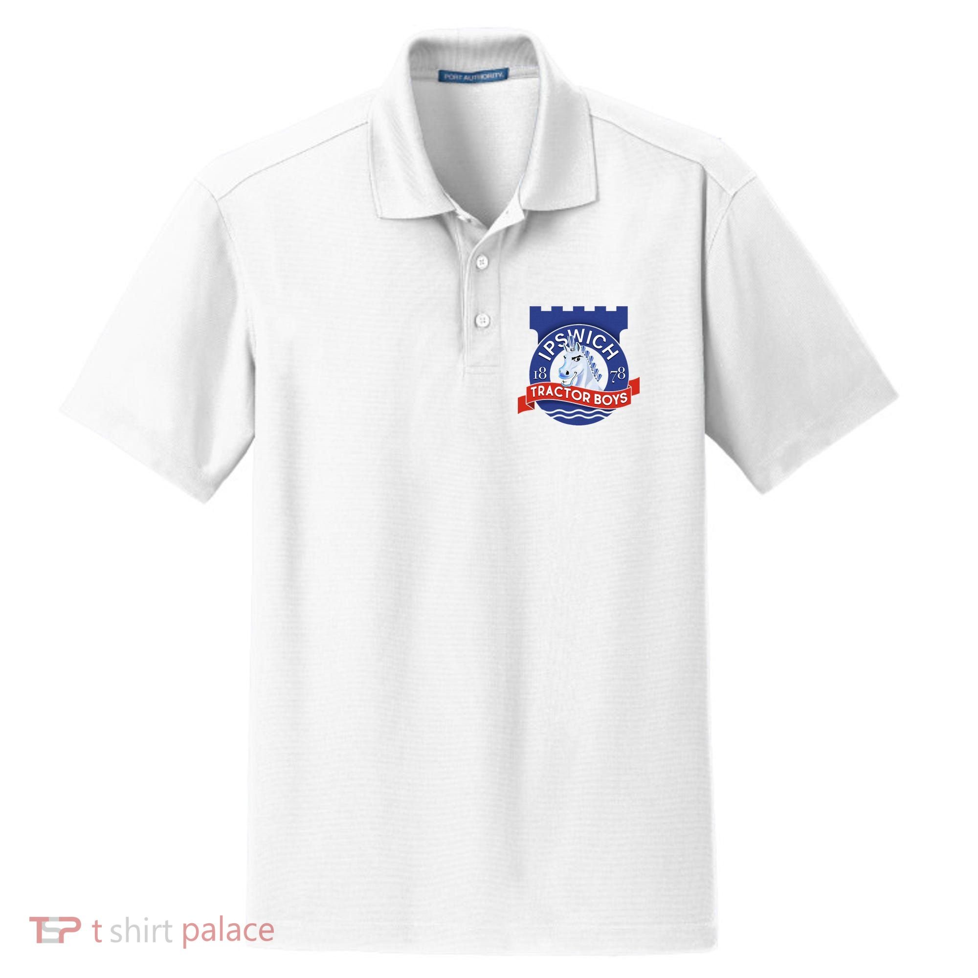 Ipswich Town Fan Tractor Suffolk Punch Badge Dry Zone Grid Polo