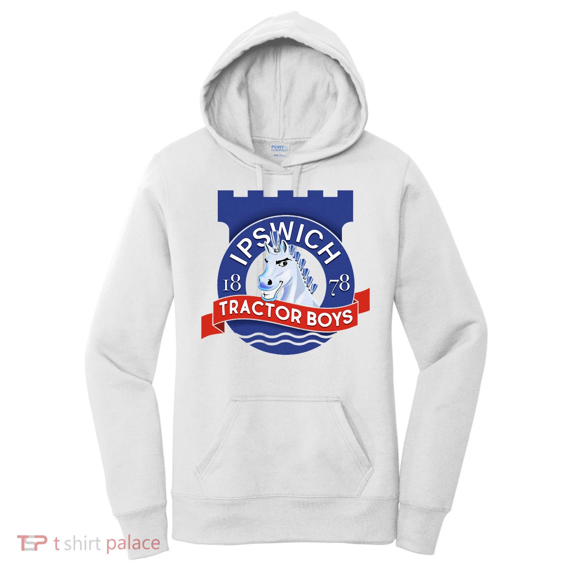 Ipswich Town Fan Tractor Suffolk Punch Badge Women's Hoodie