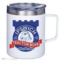 Ipswich Town Fan Tractor Suffolk Punch Badge 12oz Stainless Steel Coffee Mug thumb 0