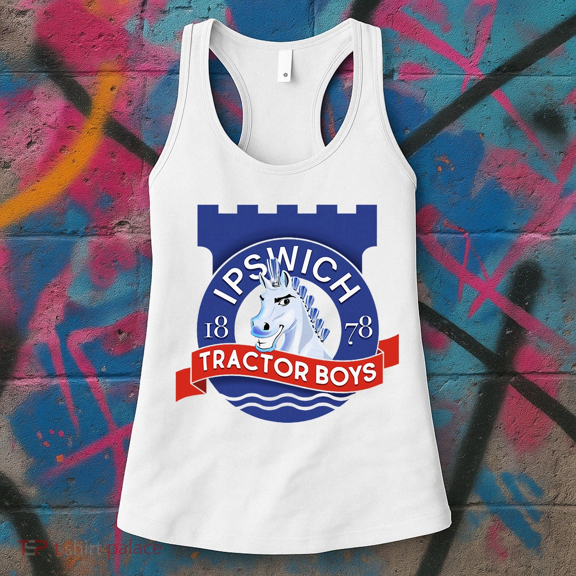 Ipswich Town Fan Tractor Suffolk Punch Badge Women's Tank Top