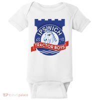 Ipswich Town Fan Tractor Suffolk Punch Badge Baby Bodysuit thumb 0