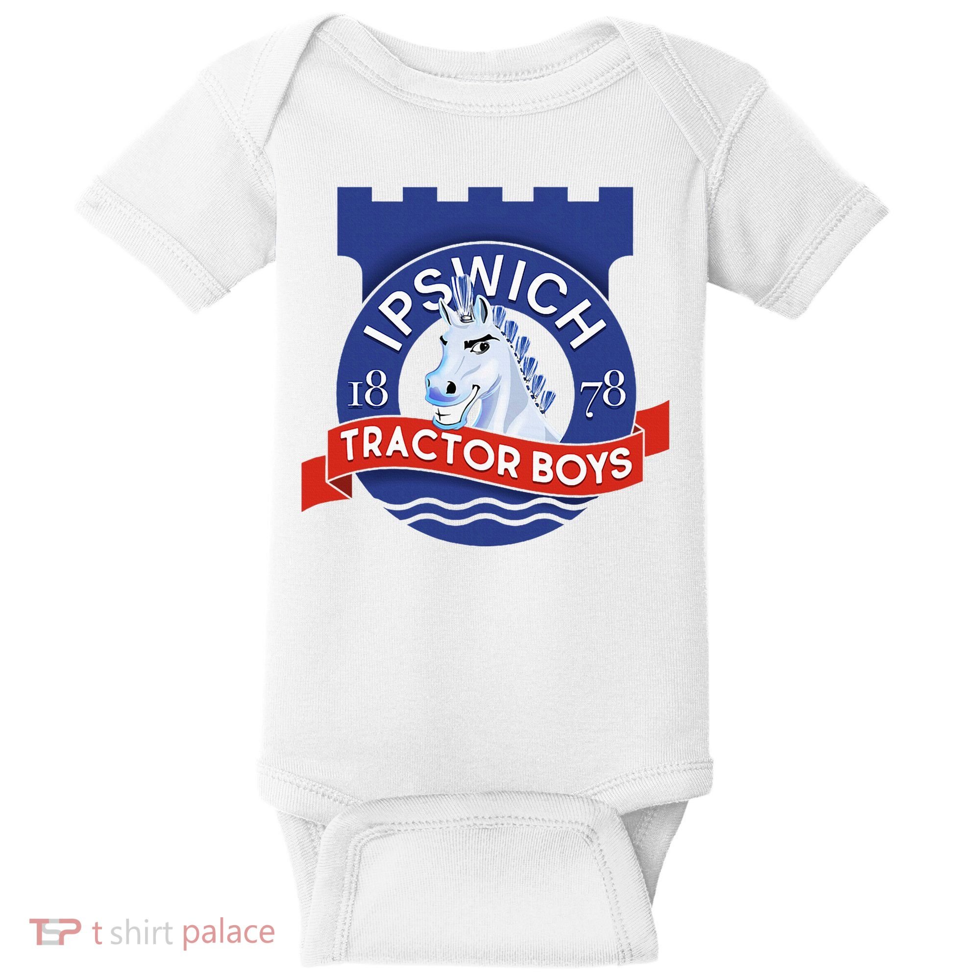 Ipswich Town Fan Tractor Suffolk Punch Badge Baby Bodysuit