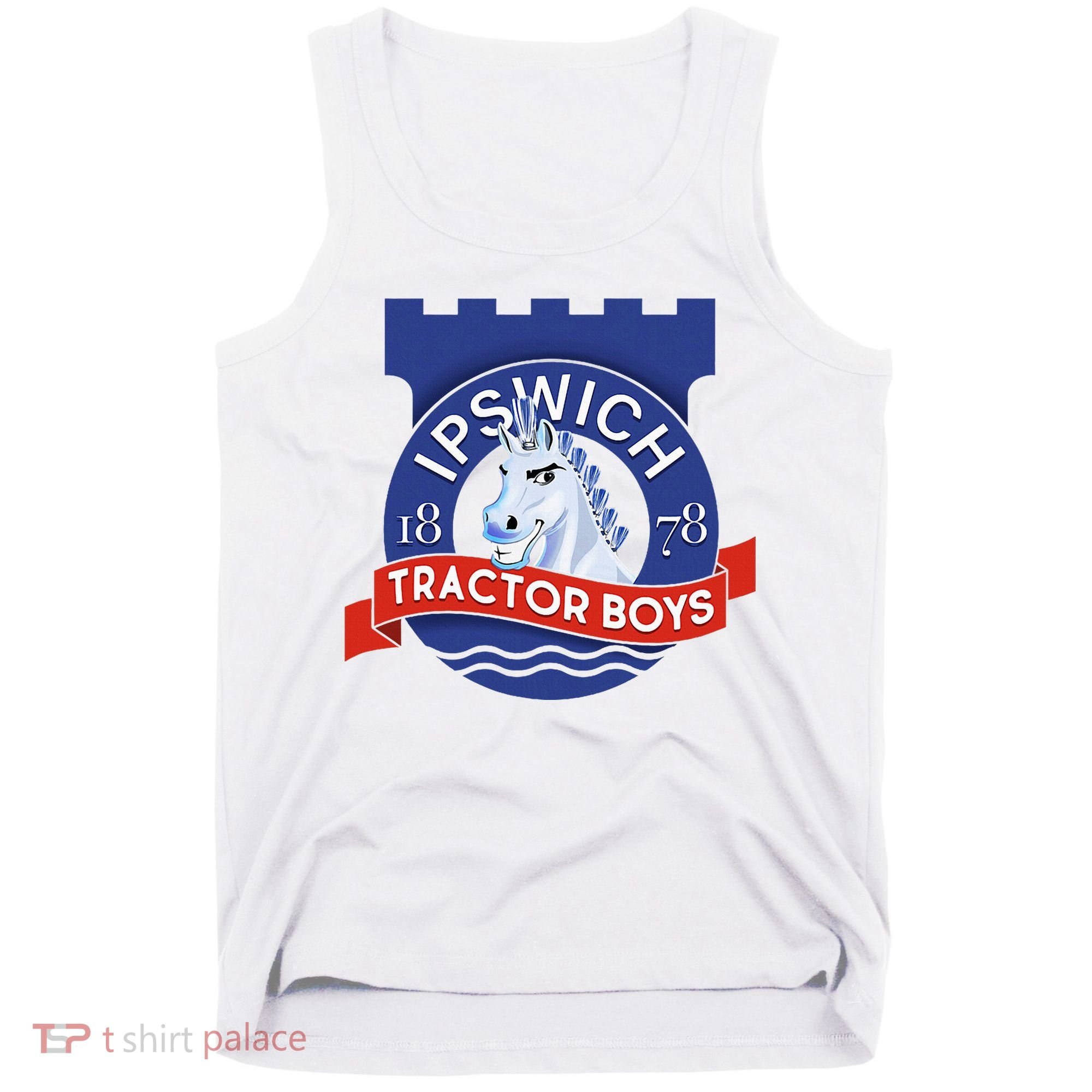 Ipswich Town Fan Tractor Suffolk Punch Badge Tank Top