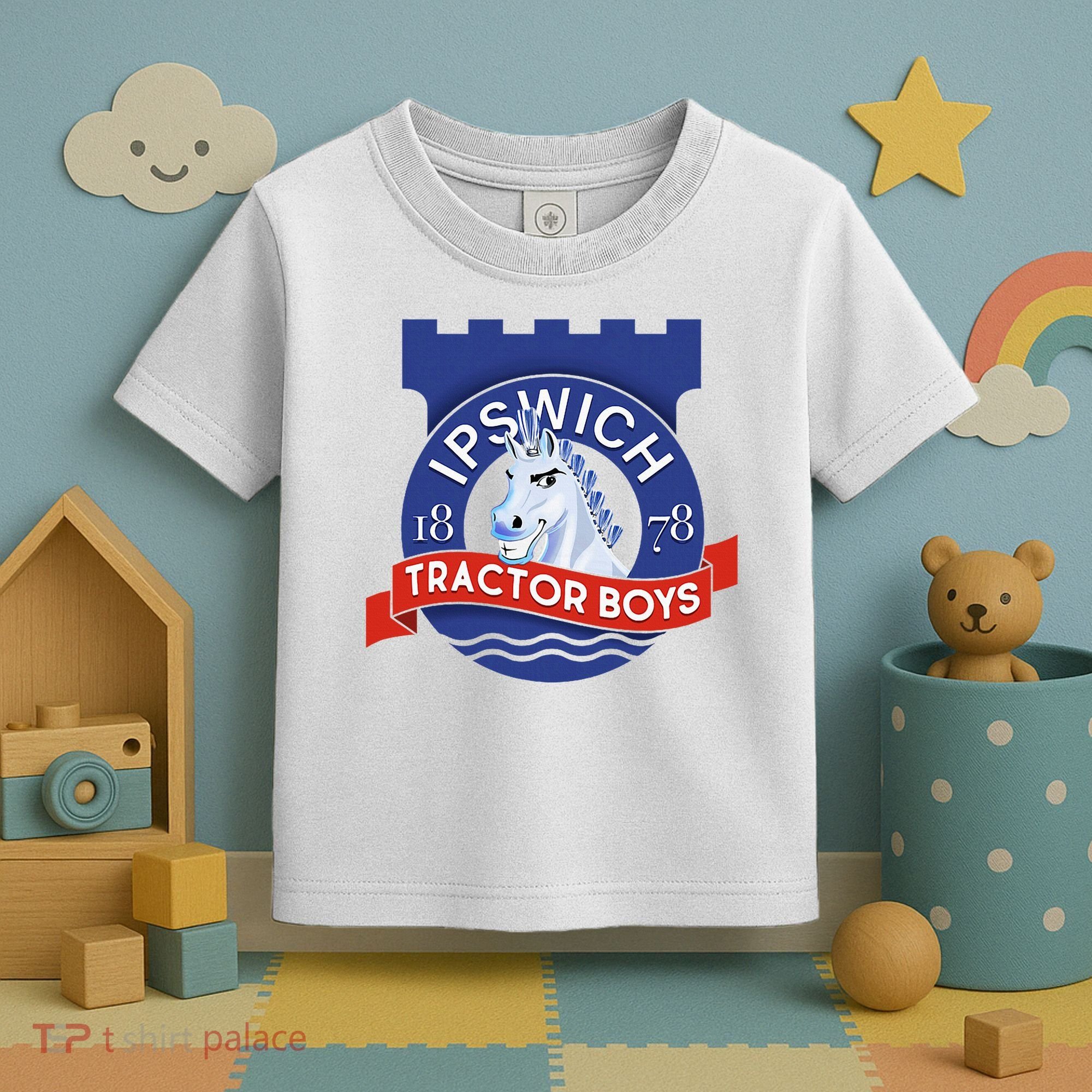 Ipswich Town Fan Tractor Suffolk Punch Badge Toddler T-Shirt