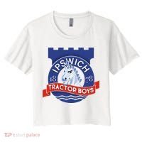 Ipswich Town Fan Tractor Suffolk Punch Badge Women's Crop Top Tee thumb 0