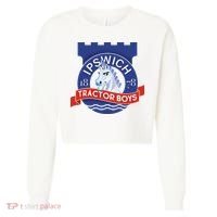 Ipswich Town Fan Tractor Suffolk Punch Badge Cropped Pullover Crew thumb 0