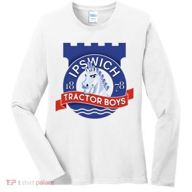 Ipswich Town Fan Tractor Suffolk Punch Badge Women's Long Sleeve Shirt