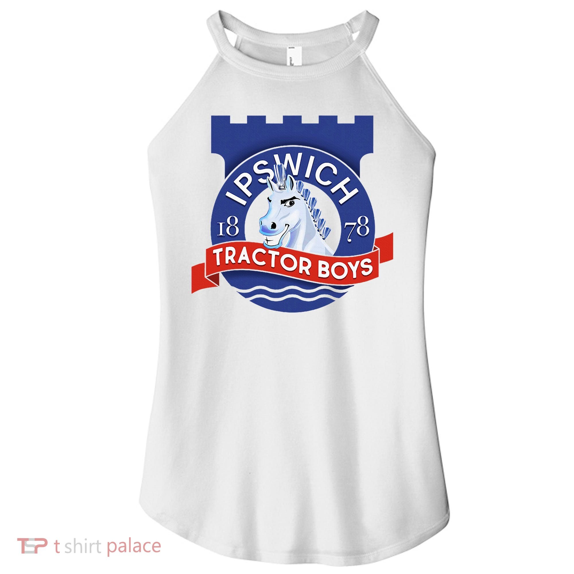 Ipswich Town Fan Tractor Suffolk Punch Badge Women's Perfect Tri Rocker Tank