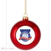 Ipswich Town Fan Tractor Suffolk Punch Badge Plastic Christmas Ball Ornament thumb 0