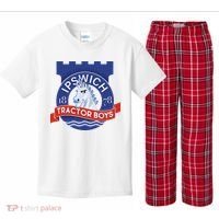 Ipswich Town Fan Tractor Suffolk Punch Badge Kids Plaid Pajama Set thumb 0
