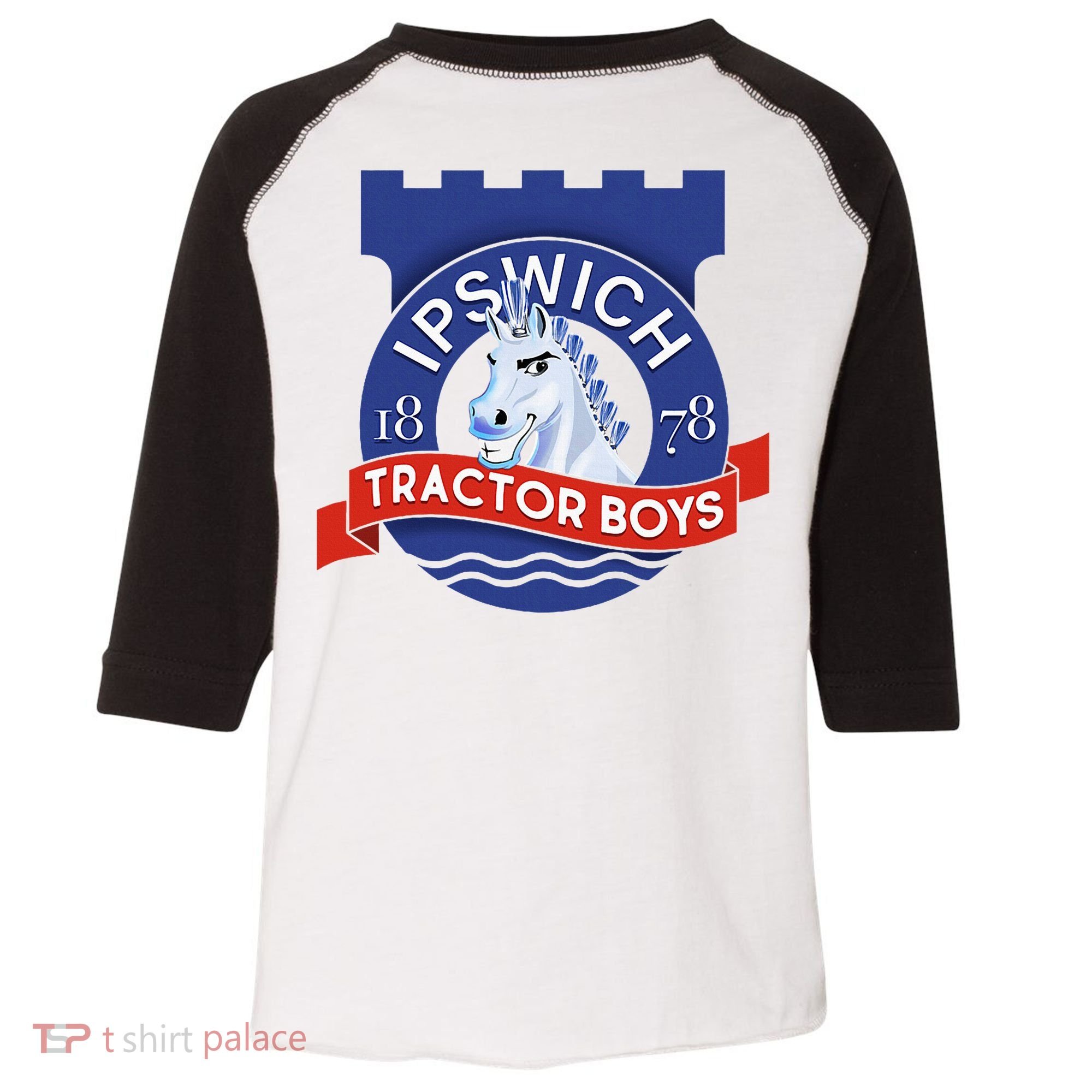 Ipswich Town Fan Tractor Suffolk Punch Badge Toddler Fine Jersey T-Shirt