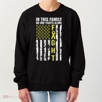 In This Family No One Fight Alone Sarcoma Awareness Women's Sweatshirt thumb 0