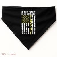 In This Family No One Fight Alone Sarcoma Awareness USA-Made Doggie Bandana thumb 0
