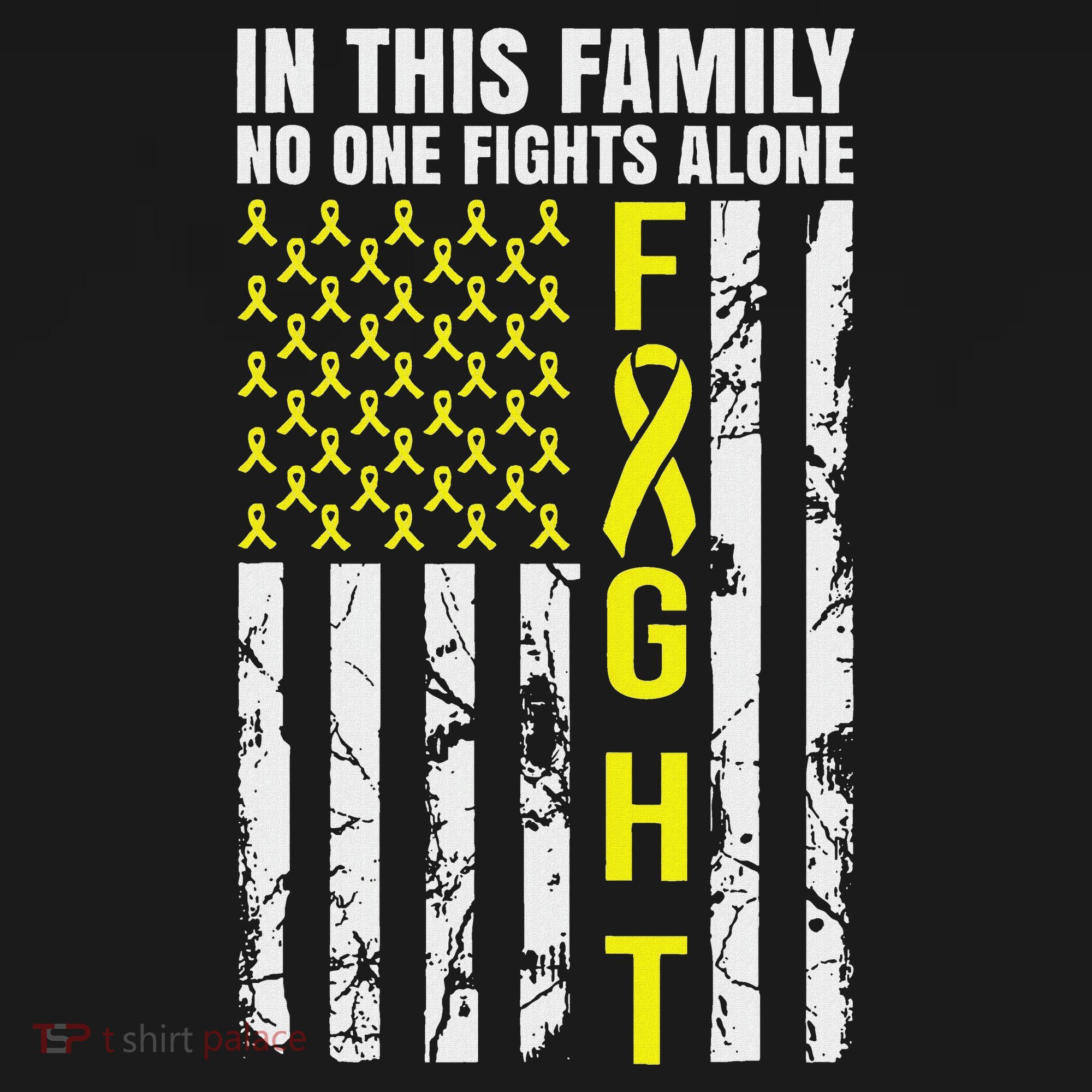 In This Family No One Fight Alone Sarcoma Awareness USA-Made Doggie Bandana