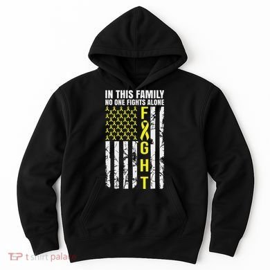 In This Family No One Fight Alone Sarcoma Awareness Hoodie