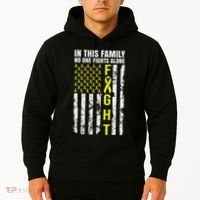 In This Family No One Fight Alone Sarcoma Awareness Hoodie thumb 2