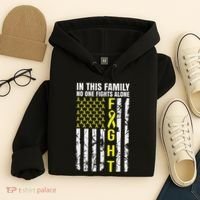 In This Family No One Fight Alone Sarcoma Awareness Hoodie thumb 4