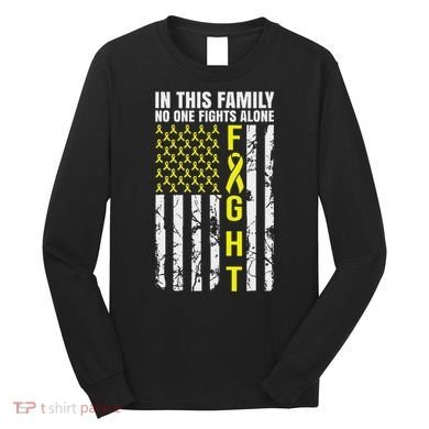 In This Family No One Fight Alone Sarcoma Awareness Long Sleeve Shirt