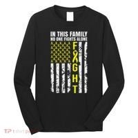 In This Family No One Fight Alone Sarcoma Awareness Long Sleeve Shirt thumb 0