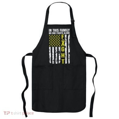 In This Family No One Fight Alone Sarcoma Awareness Apron