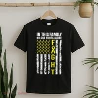 In This Family No One Fight Alone Sarcoma Awareness T-Shirt thumb 2