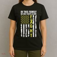 In This Family No One Fight Alone Sarcoma Awareness T-Shirt thumb 4