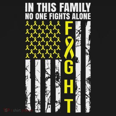 In This Family No One Fight Alone Sarcoma Awareness Pom Pom 12in Knit Beanie