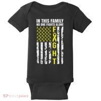 In This Family No One Fight Alone Sarcoma Awareness Baby Bodysuit thumb 0