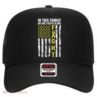 In This Family No One Fight Alone Sarcoma Awareness Hat thumb 0