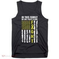 In This Family No One Fight Alone Sarcoma Awareness Tank Top thumb 0