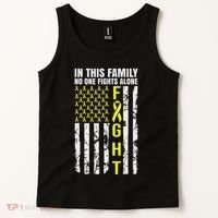 In This Family No One Fight Alone Sarcoma Awareness Tank Top thumb 2