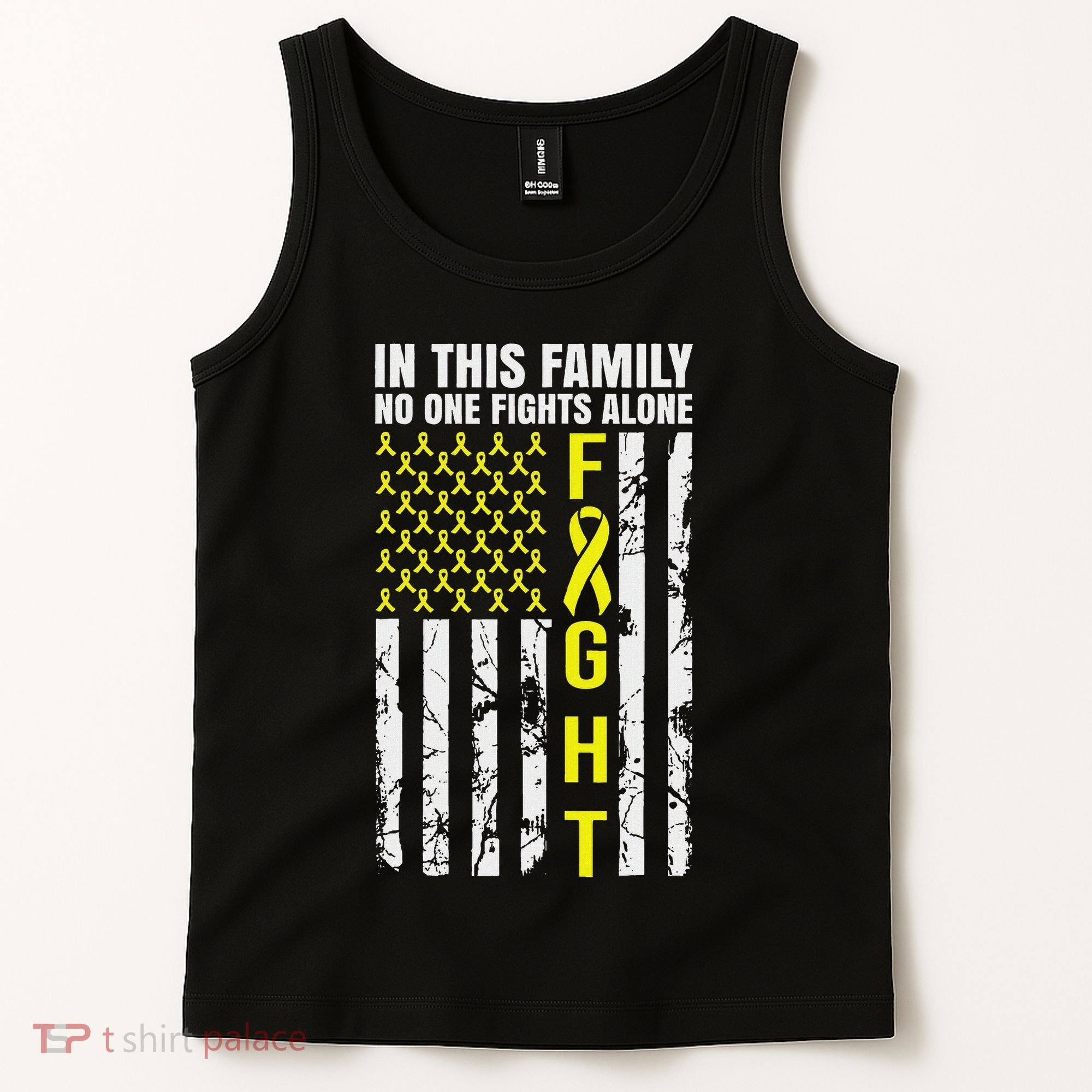 In This Family No One Fight Alone Sarcoma Awareness Tank Top