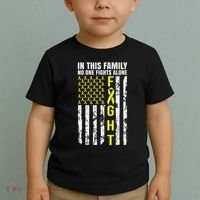 In This Family No One Fight Alone Sarcoma Awareness Toddler T-Shirt thumb 2
