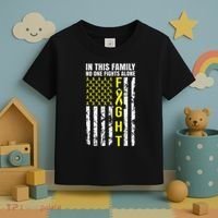 In This Family No One Fight Alone Sarcoma Awareness Toddler T-Shirt thumb 3