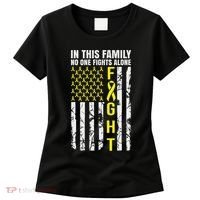 In This Family No One Fight Alone Sarcoma Awareness Women's T-Shirt thumb 0
