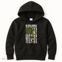 In This Family No One Fight Alone Sarcoma Awareness Kids Hoodie thumb 0