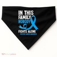 In This Family Nobody Fights Alone Prostate Cancer Awareness USA-Made Doggie Bandana thumb 0