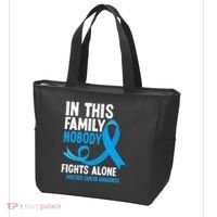 In This Family Nobody Fights Alone Prostate Cancer Awareness Tote Bag thumb 3