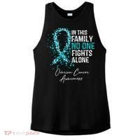 In This Family No One Fights Alone Ovarian Cancer Ladies PosiCharge Tri-Blend Wicking Tank thumb 0