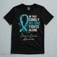 In This Family No One Fights Alone Ovarian Cancer T-Shirt thumb 5