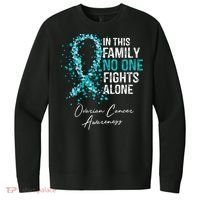 In This Family No One Fights Alone Ovarian Cancer V.I.T. Fleece Crew Sweatshirt thumb 0