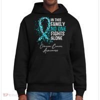 In This Family No One Fights Alone Ovarian Cancer District V.I.T. Heavyweight Hoodie thumb 0