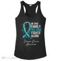 In This Family No One Fights Alone Ovarian Cancer Ladies PosiCharge Competitor Racerback Tank thumb 0