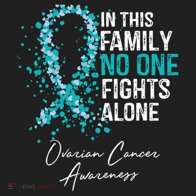 In This Family No One Fights Alone Ovarian Cancer Women's Cooling Performance Crew T-Shirt