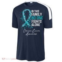 In This Family No One Fights Alone Ovarian Cancer Sport-Tek Competitor United Soccer Jersey thumb 2
