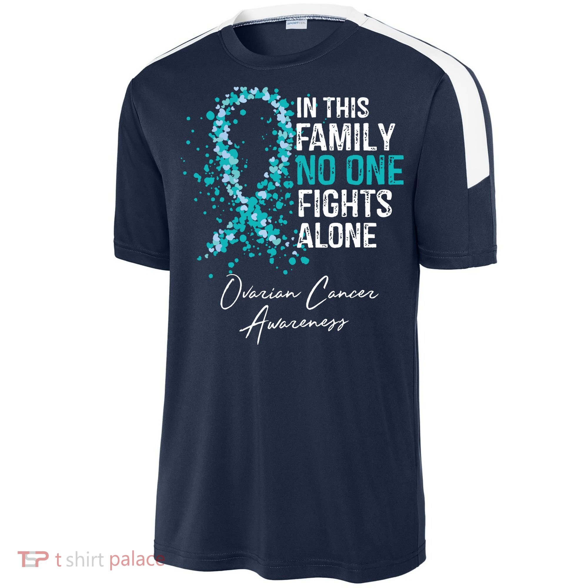 In This Family No One Fights Alone Ovarian Cancer Sport-Tek Competitor United Soccer Jersey
