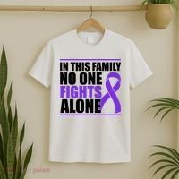In This Family No One Fights Alone Pancreatic Cancer T-Shirt thumb 2
