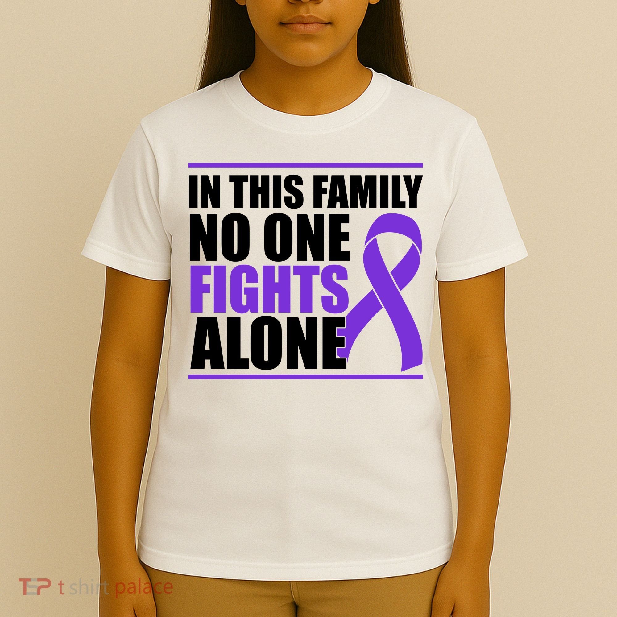 In This Family No One Fights Alone Pancreatic Cancer T-Shirt