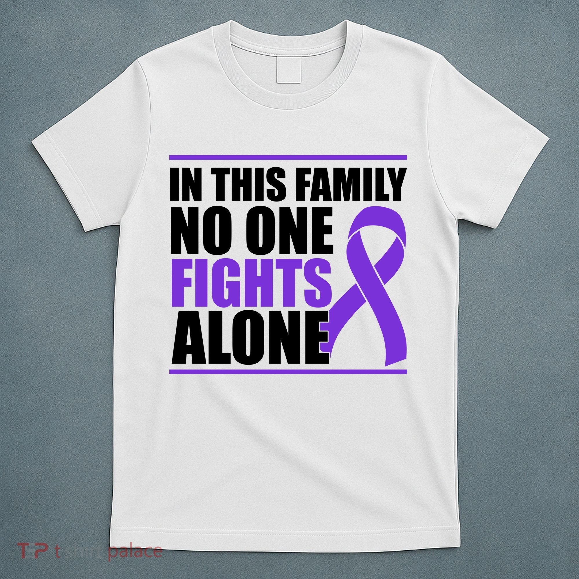 In This Family No One Fights Alone Pancreatic Cancer T-Shirt